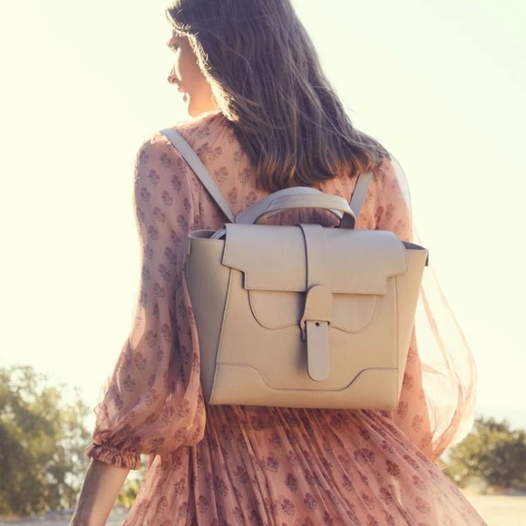 Senreve Mini Maestra Sand Pebbled Leather Shoulder bag NEW - Picture 7 of 15